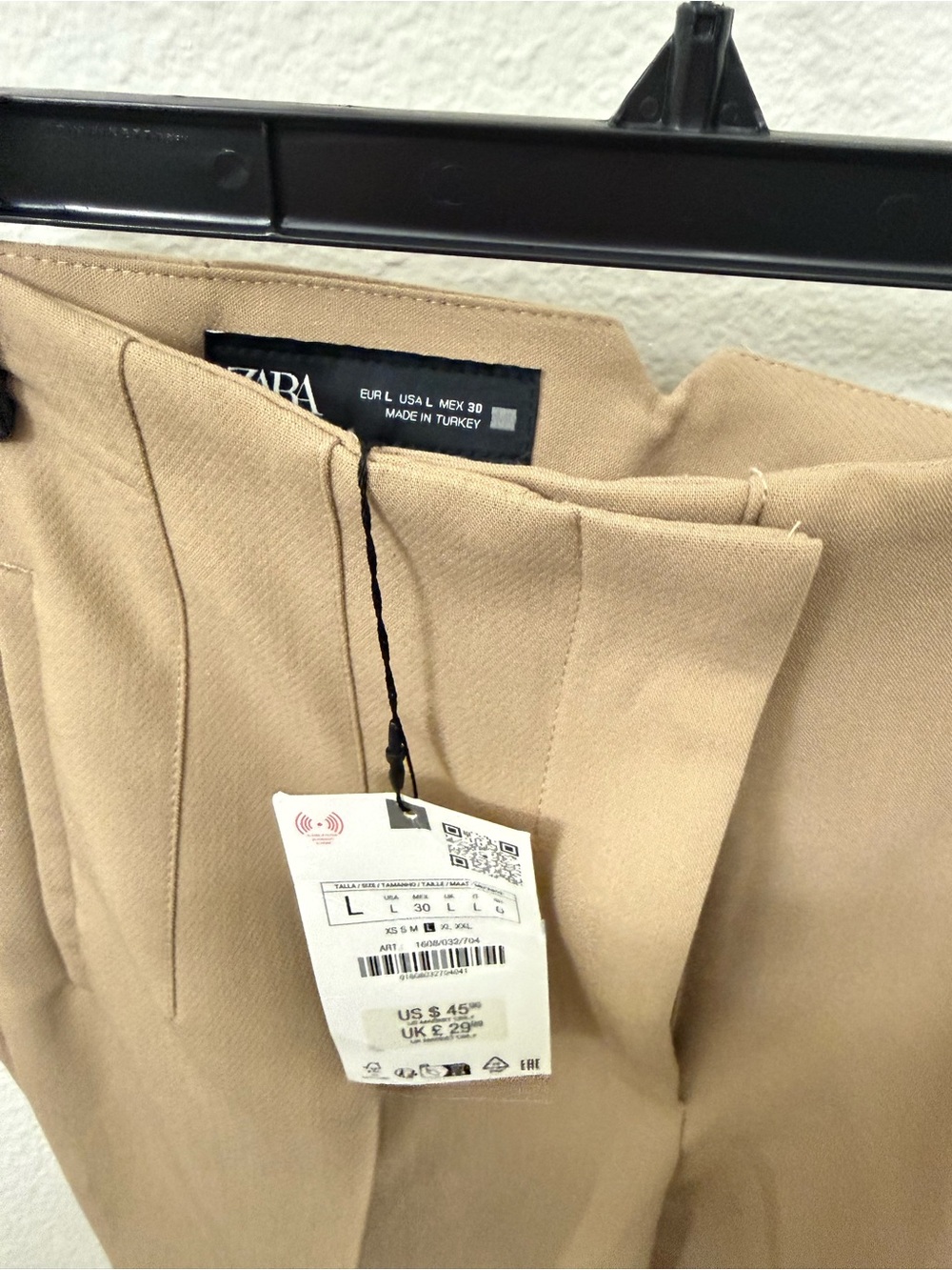 Zara Camel High Waisted Tailored Trousers NWT - Picture 3 of 5